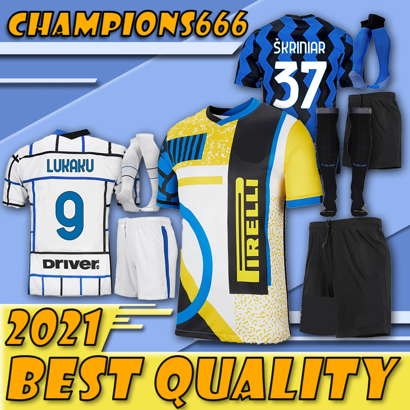 

Latest!!20-21 ERIKSEN LUKAKU LAUTARO Inter home away Milan soccer jerseys BARELLA 20 21 football top shirt Kits sets with socks uniform, Orange