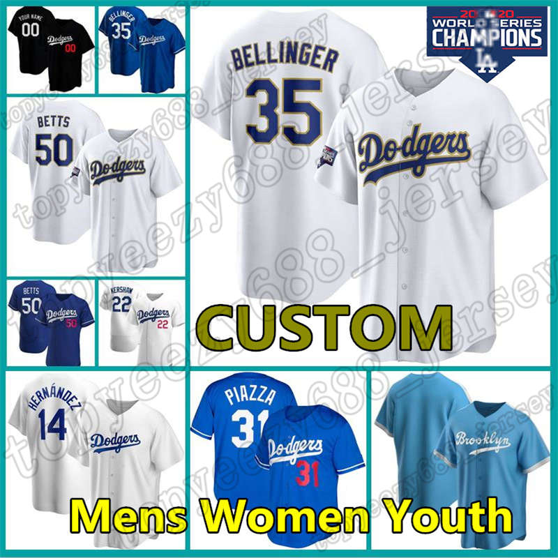 

Men 35 Cody Bellinger Dodgers Corey Seager Custom Mookie Betts Jerseys Clayton Kershaw Los Baseball Julio Urias Angeles Trevor Bauer Machado, Blue;black