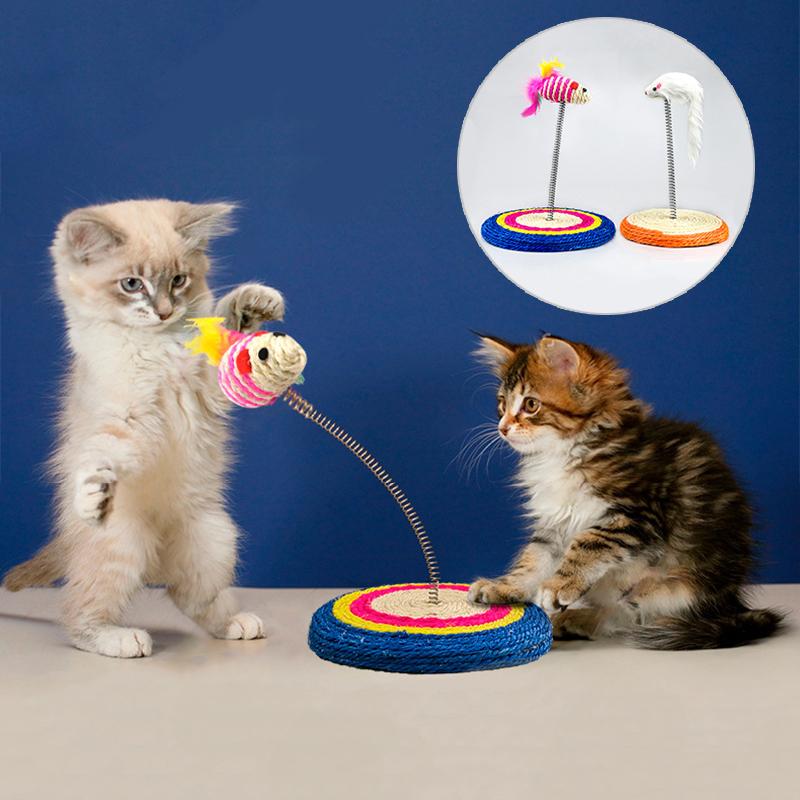 

Cat Toys Toy Self Hi Little Mouse Tease Rope Sisal Scratch Board