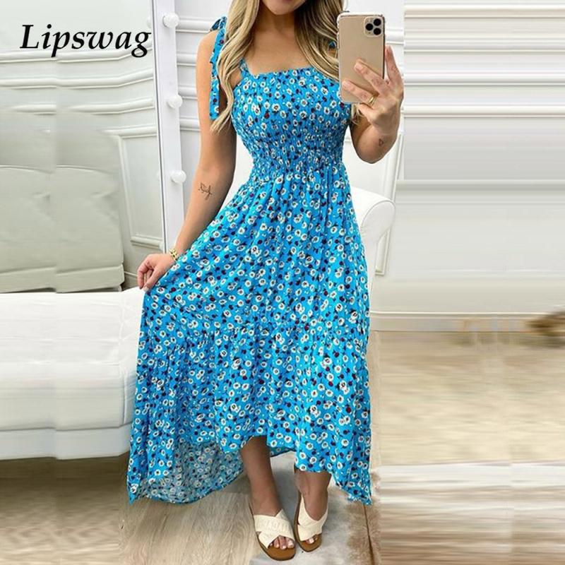 

women floral print party maxi dresses elegant off shoulder lace-up straps summer beach dress sleeveless backless long dresshigh quality, Black;gray