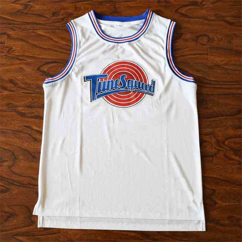 

[Space-Jam-Movie] Tune Squad 23 1 BUGS 2 D.DUCK 10 LOLA 22 MURRAY TAZ TWEETY White Basketball Halloween Jerseys