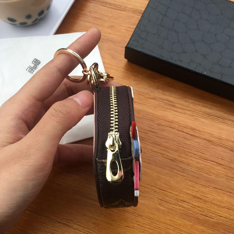 

LV LOUIS BAG VITTON Purse Owl Keychains Leather Chain Car Chick Pendant Pocket Animal Keys Designer Coin Cards Charms Holde Ikvd, Red;black