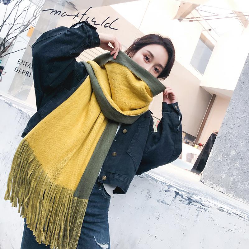 

New Fashion Scarves Wool Artificial Cashmere Scarf Women Winter Poncho Explosion Shawl Men Pashmina Head Foulard Femme Cape