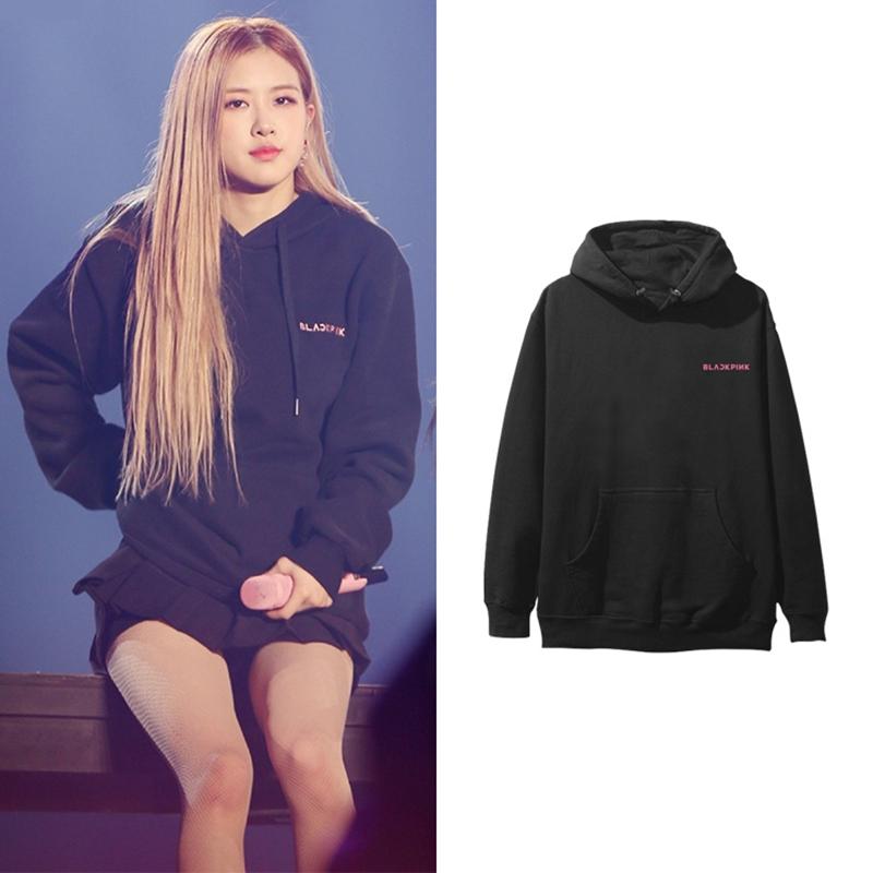 

Women's Hoodies & Sweatshirts Korean Singer Cat Ear Sweetshirts Women Fashion Long-sleeved Hoodie Pullover Tops Streetwear Sexy Sudaderas Co, Black