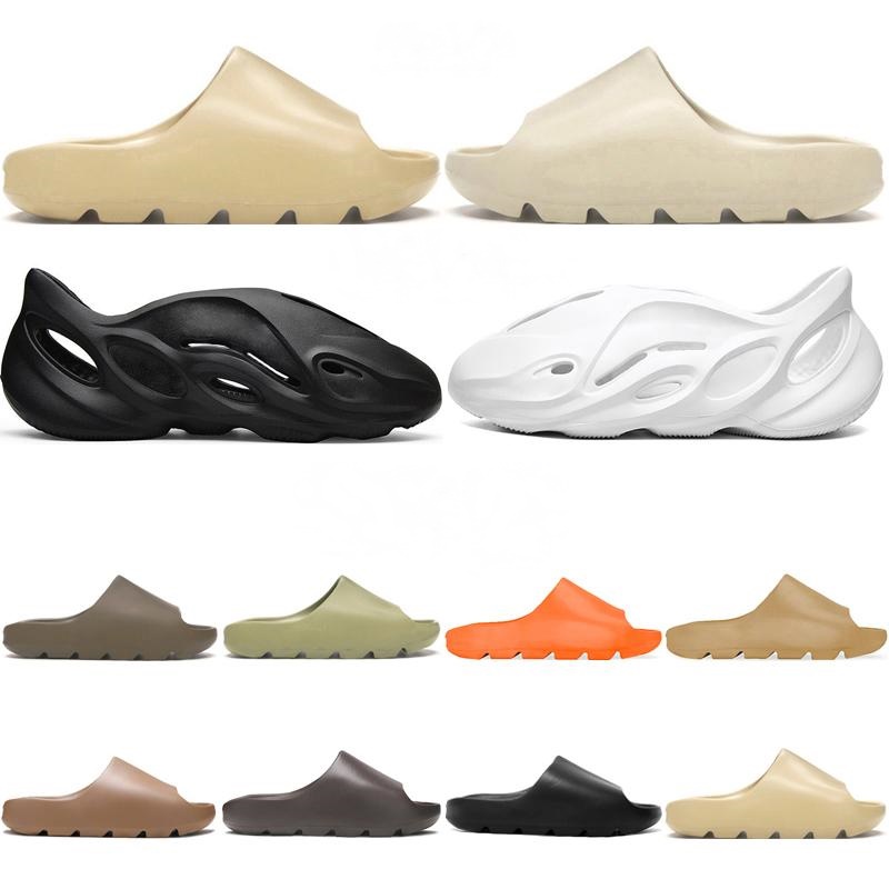 

Kanye Sandals Slides Slippers bone Resin Desert Sand foam runner Ararat Rubber West fashion Summer season 6 Brown Flat Men mens Women casual sandal slide
