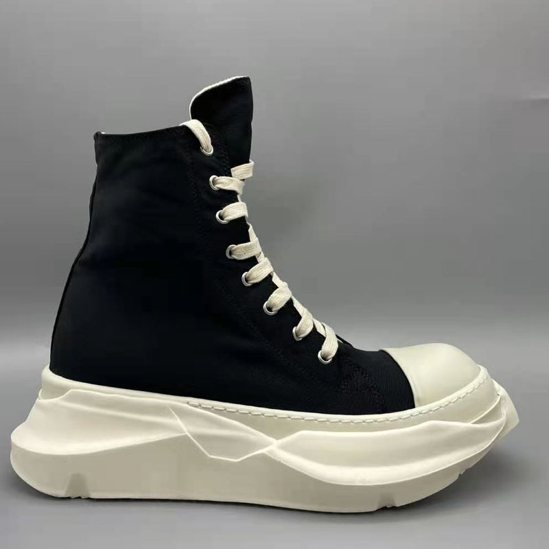 

Platform Men's Boots Shoes Breathable Canvas Boots Double Sole Shoes Black 22#25/20T50, A380