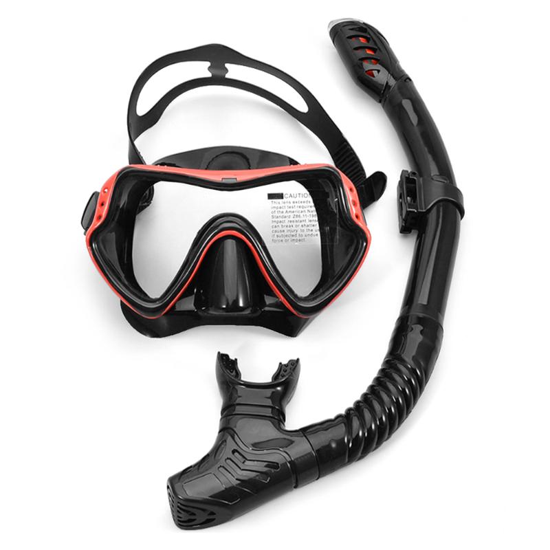 

Diving Masks Professional Snorkel Mask And Snorkels Anti-Fog Goggles Glasses Swimming Easy Breath Tube Set Adults