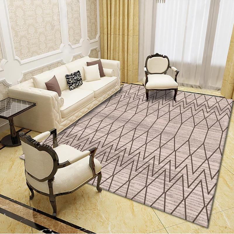 

Carpets Geometric Modern European Style Carpet Rectangular Living Room Home Improvement Floor Mat Bedroom Bathroom