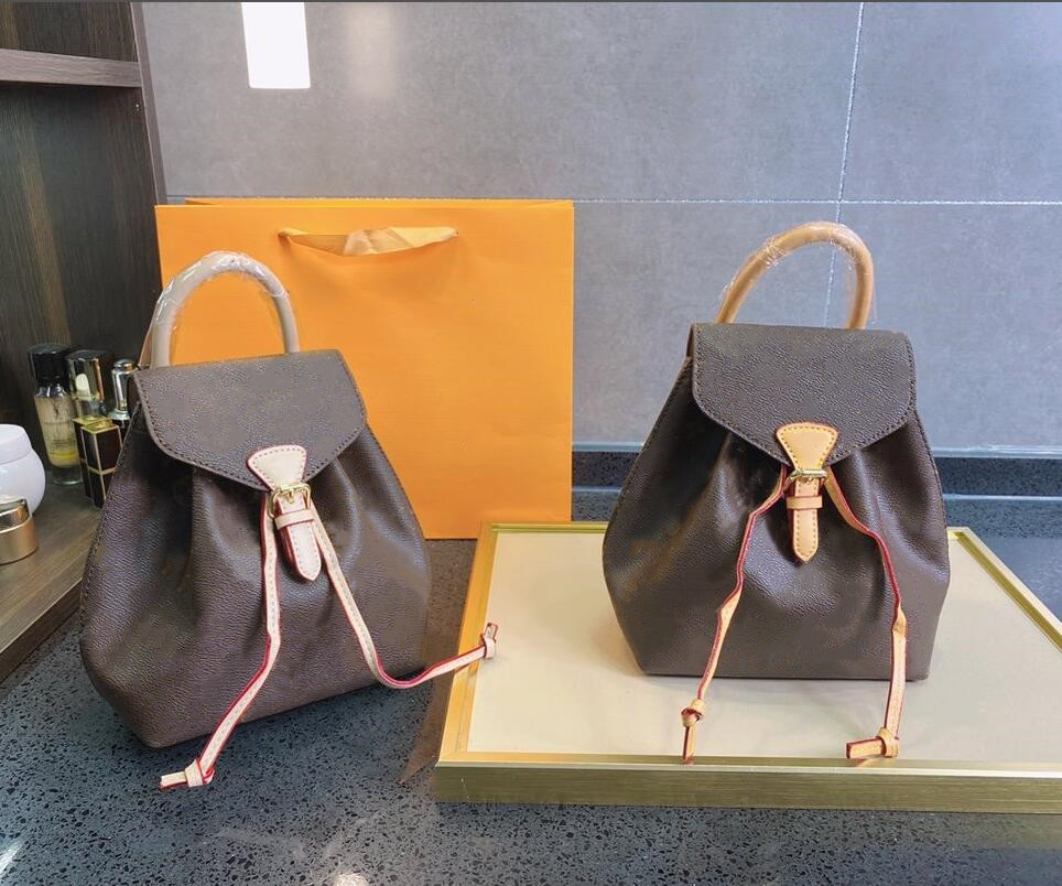 

Fashion Backpack School bag Women luxurys designers bags Hollowed out Backpacks leather Handbags messenger crossbody shoulders Totes purse Wallets M43432, Brown