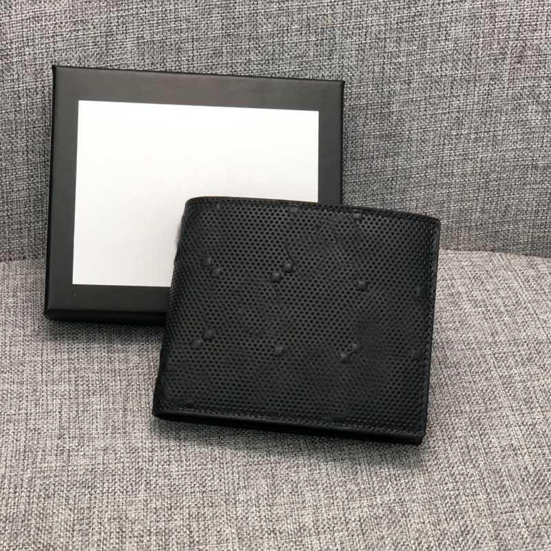 

Men designers short wallet Genuine leather black credit card holder High quality women long Style Luxury Purses simple zipper Money clip gift box, Black-card