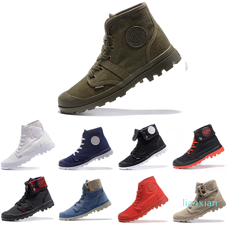 

New Arrival PALLADIUM Pallabrouse Men High Army Military Ankle mens women boots Canvas Sneakers Casual Man Anti-Slip Shoes 36-45, Item 1