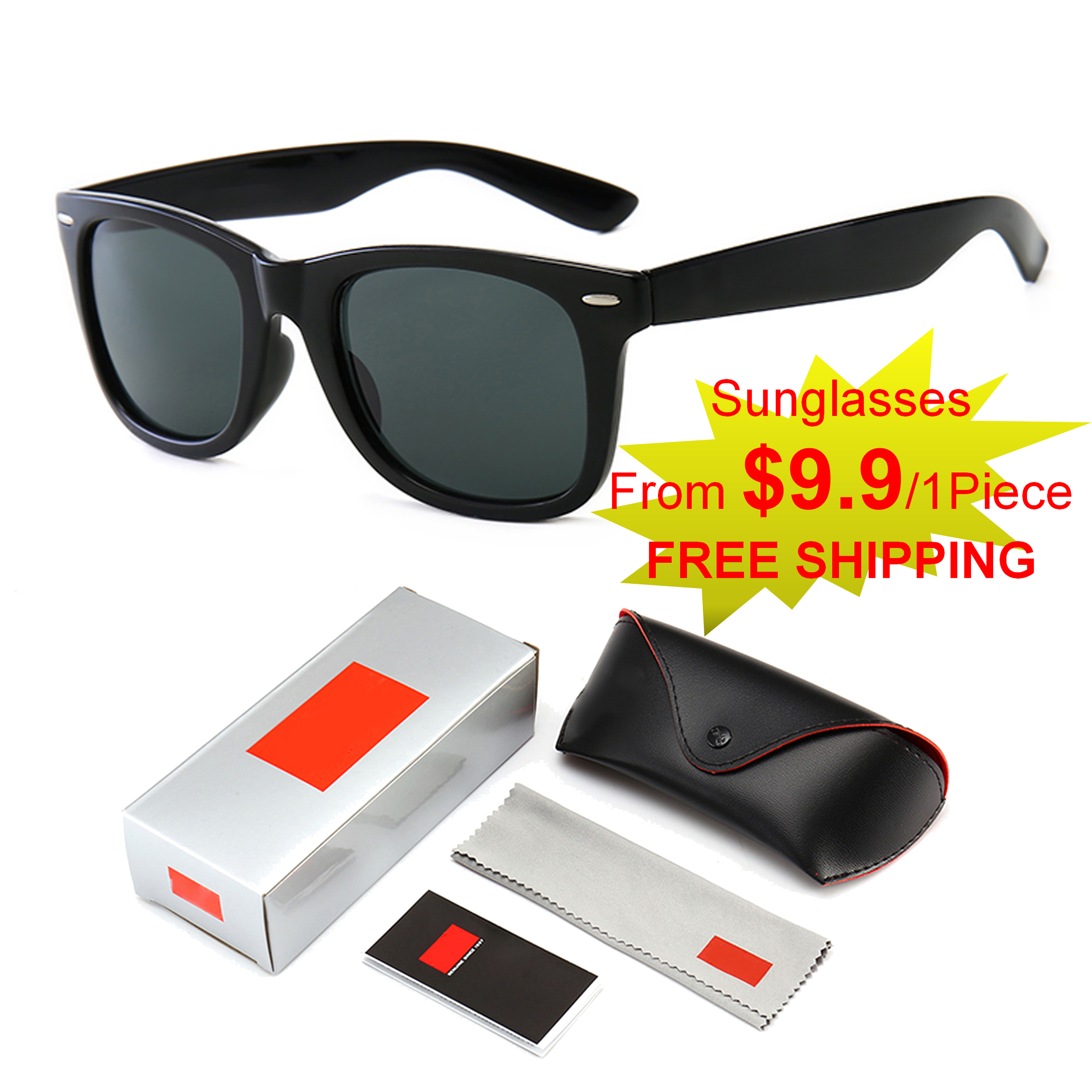 

Original High Quality Luxury Sunglasses Classic Fashion Goggle UV400 Gift Box Set Outdoor Sports Driving Cycling Beach Leisure Party