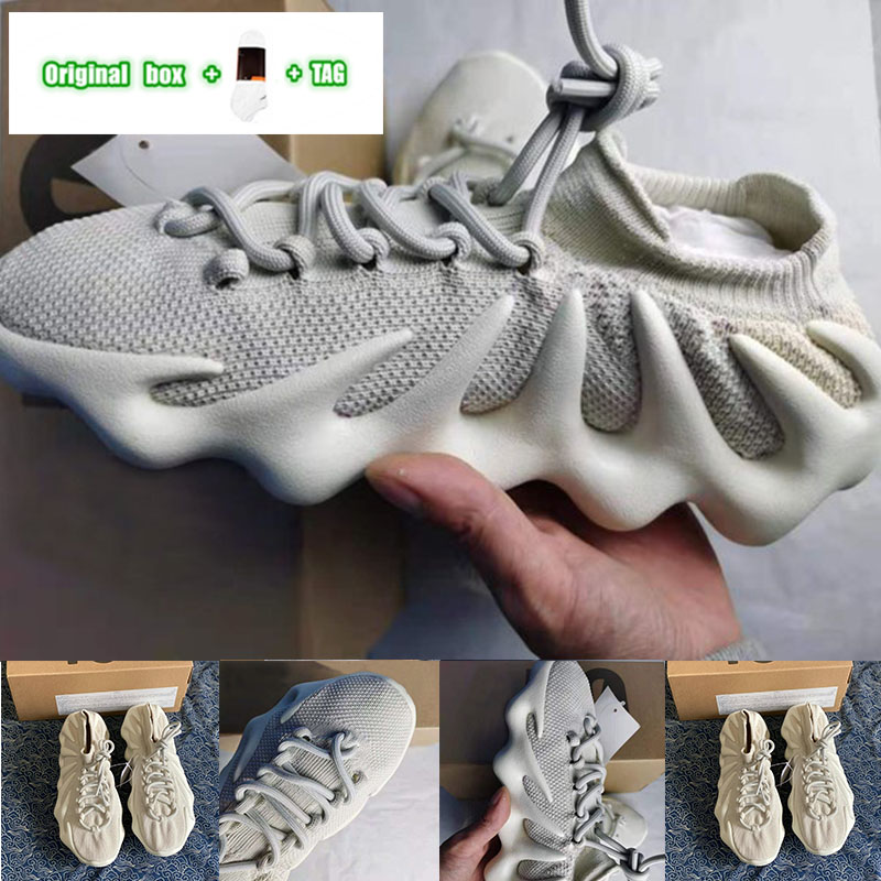 

[Original box+socks+TAG]Preferential 2021 450 shoe cloud white cream kanye knit shoes black Ash blue V2 Israfil Men Asriel Static Reflective