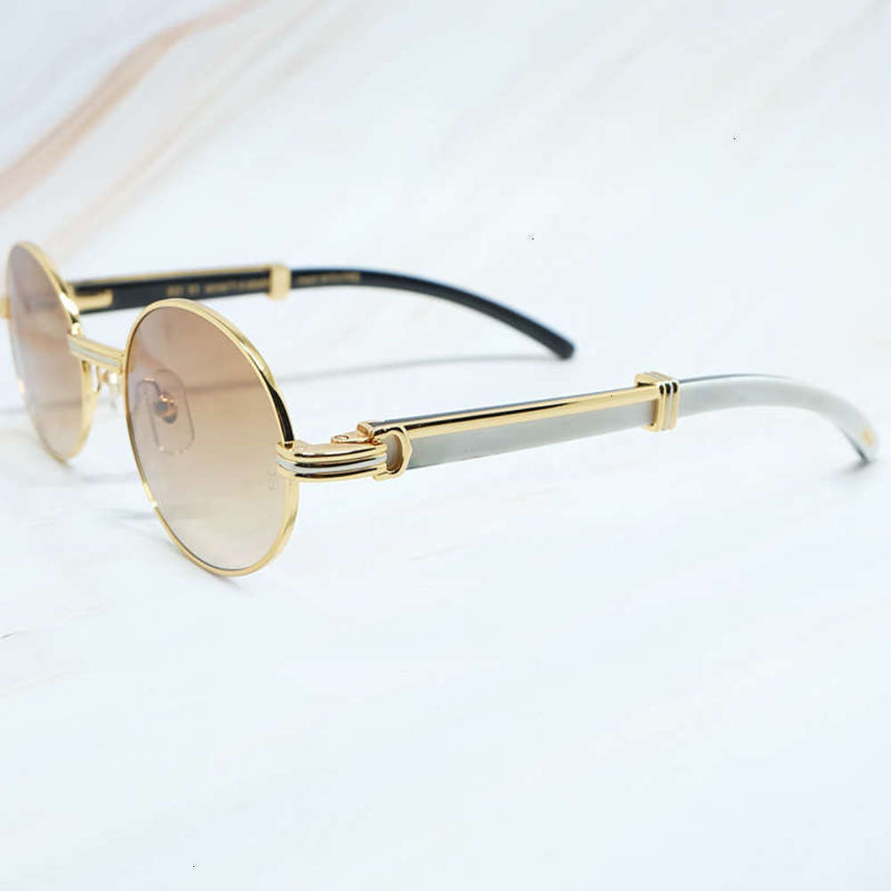 

sunglasses Fashionable sun frames Designer Metals Ienbel Fashion Oval Luxury Mens Wood Sunglasses Buffalo Horn Glass Vintage Shades Buffers, Black