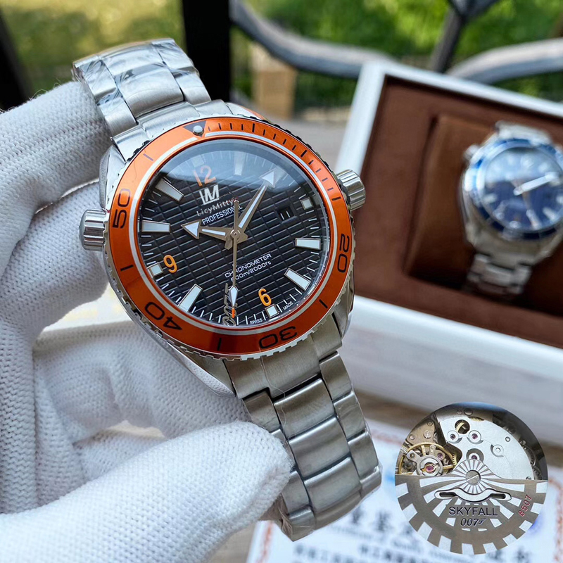 

316L Men's Automatic Mechanical Watch Diver Sky 007 Limited Edition Stainless Steel Matte Red Black Blue Bezel Wristwatches, Make waterproof 50m