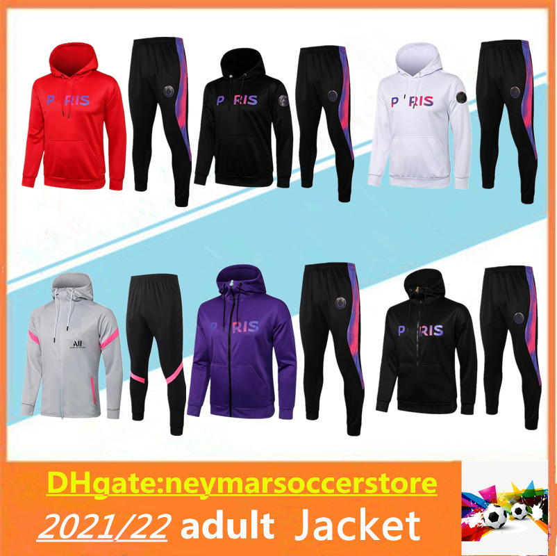 

2021 2022 Paris soccer jacket hoodie Survetement 21 22 MBAPPE maillot de football tracksuit training suit