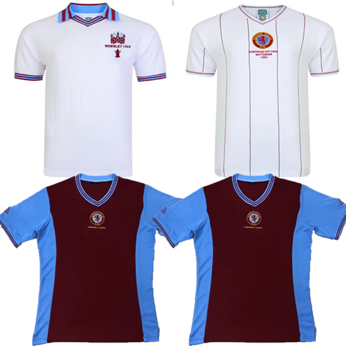 

Aston villa Retro soccer jerseys 1982 1980 Home away Vintage football shirts Peter Withe Des Bremner Tony Morley Gary Shaw Camiseta Maillot, Black;yellow