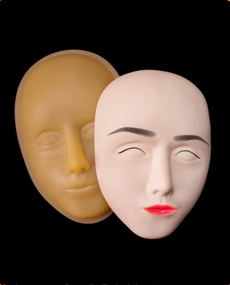 

5D simulation three-dimensional tattoo practice skin beginner novice silicone face tattoo eyebrow eye lip membrane fake skin
