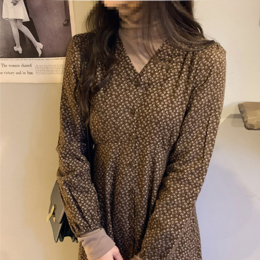 S-Xl Plus Size Spring Womens Boho Chiffon Female Vintage Dress Party Oversize Long Sleeve Women Dresses Robe Vestido 210417Z