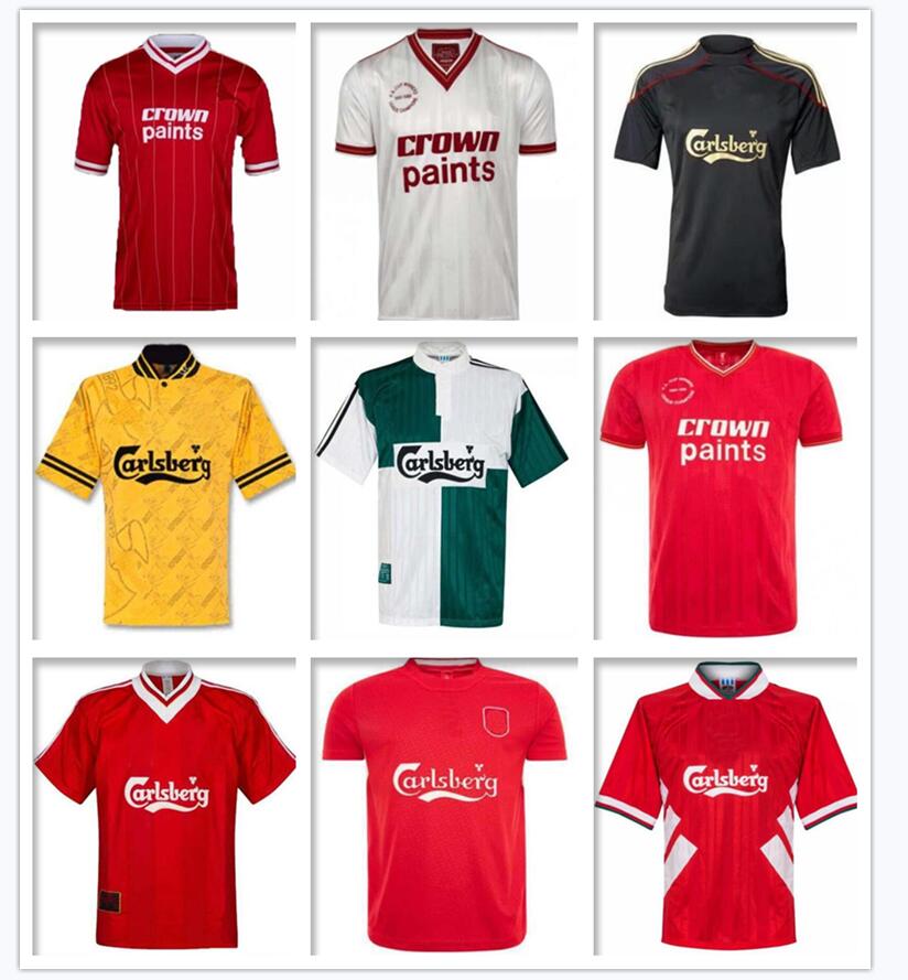 

Retro Soccer Jersey 89 91 95 96 04 05 Final Istanbul 8 Gerrard Steven 2005 Smicer Alonso Hamann Champion MAGLIA Maillot quality, Red