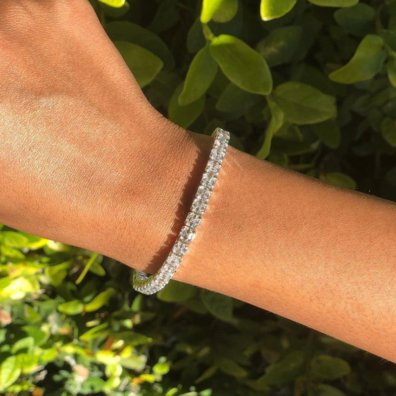 

Cubic Zircon Bracelets For Women 2021 New Fashion Charm Gold Square Link Wristband Chain Braclets Gift Zircon Jewelry Bracelets X0524