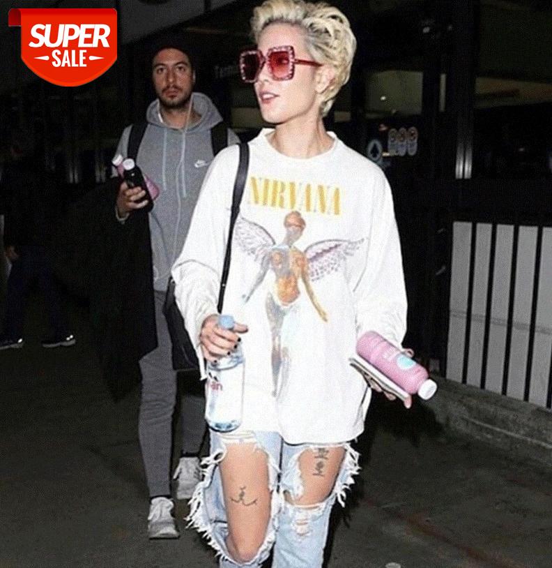 Vintage Washed Nirvana Angel FOG Street Loose Brand Printed Short Sleeve T-Shirt For Men and Women #ce2x-image-709591557