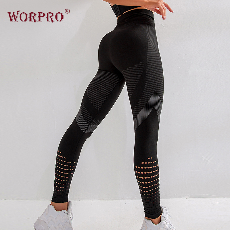 

women yoga pants sports running quick-dry women gym tights fitness slim fit long pants ladies gym leggings leginsy bezszwowe, Black
