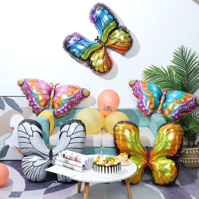 

Party Decoration Decorations Birthday Supplies Butterfly Themed Balloon Butterfly-Shaped Inflatable Toys Aluminum