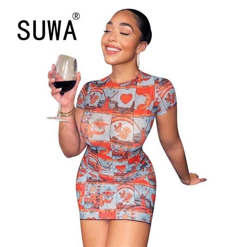 

Women Dresses Summer Arrival Tie Dye Party Night Club Sheath Mini Dress Sweet Girl Birthday Outfits Streetwear 210525, Multi