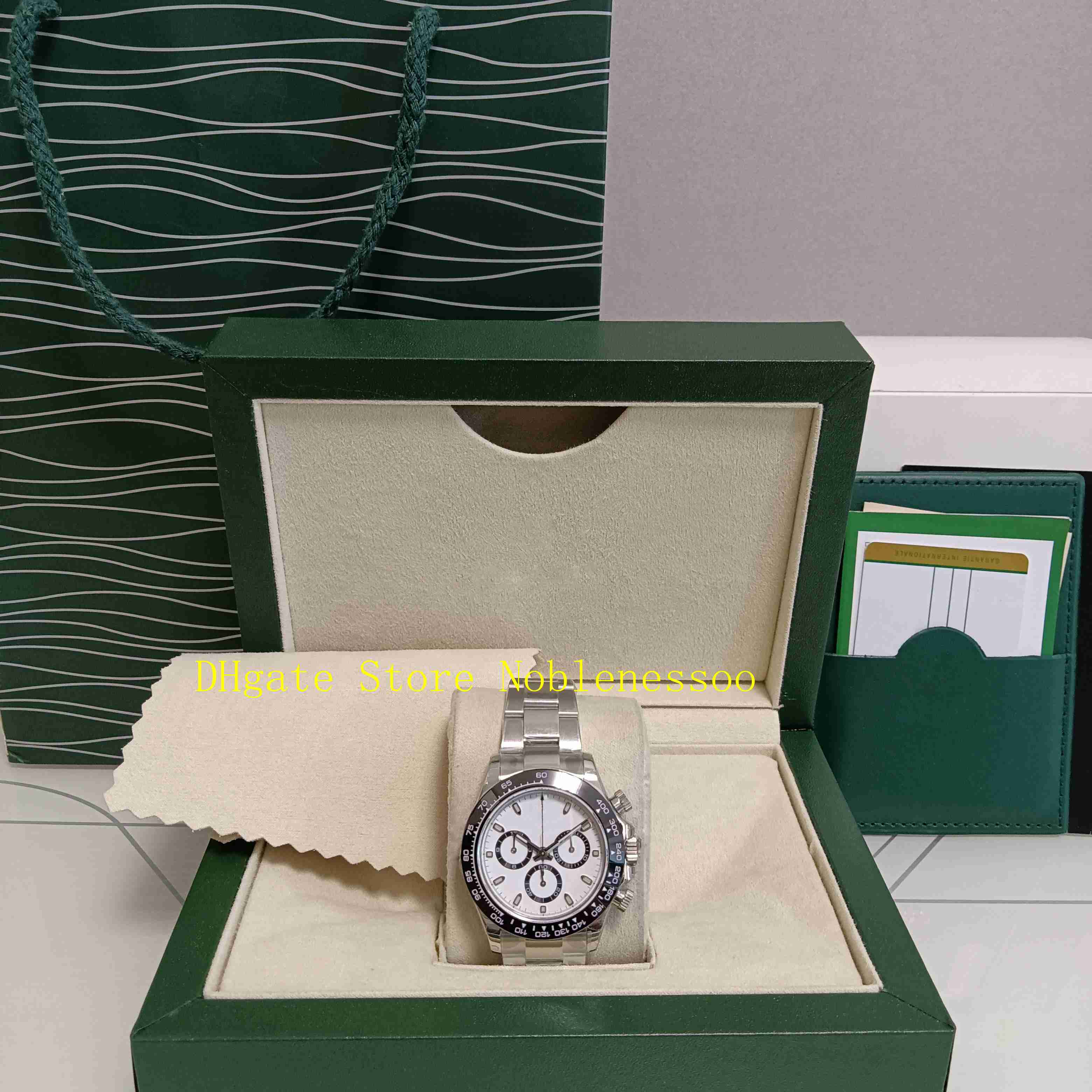 

16 Color Real Photo Original Box 116500LN Watch Men's 40mm White Dial 116500 Ceramic Bezel Automatic Chronograph Eta 7750 Movement Mens Sport Watches, 01
