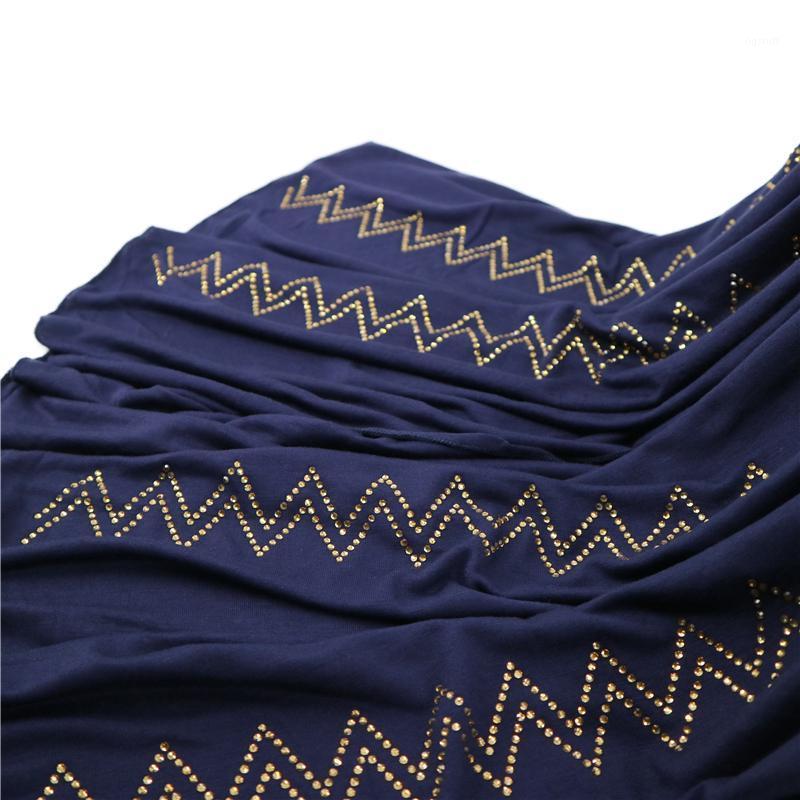 

Scarves 2021 Stretchy Hijab With Wavy Stone Muslim Women Ed Head, Blue;gray