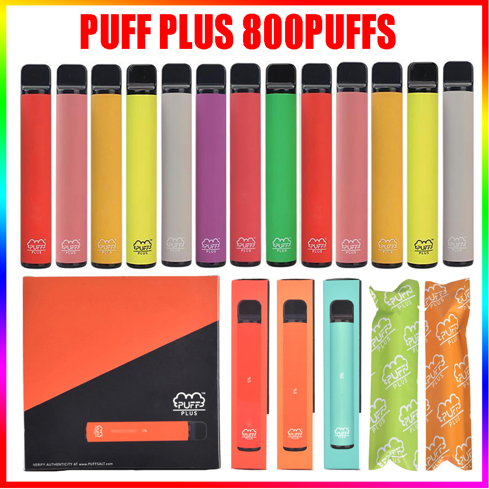 

Top e Cigarettes PUFF BAR PLUS 800 Puffs Disposable Pod Cartridges 550mAh Battery 3.2mL Pre-Filled Vape Pods Portable Vaporizer Device Vapor