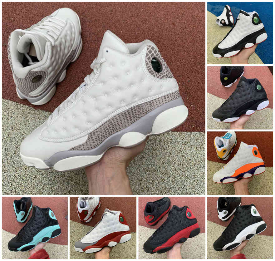 

2021 Discount 13 Island Green Mens Boots Shoes Flints Bred Phantom Chicago Jumpman 13s Playground Retroes Hyper Royal Playoffs Men, Black