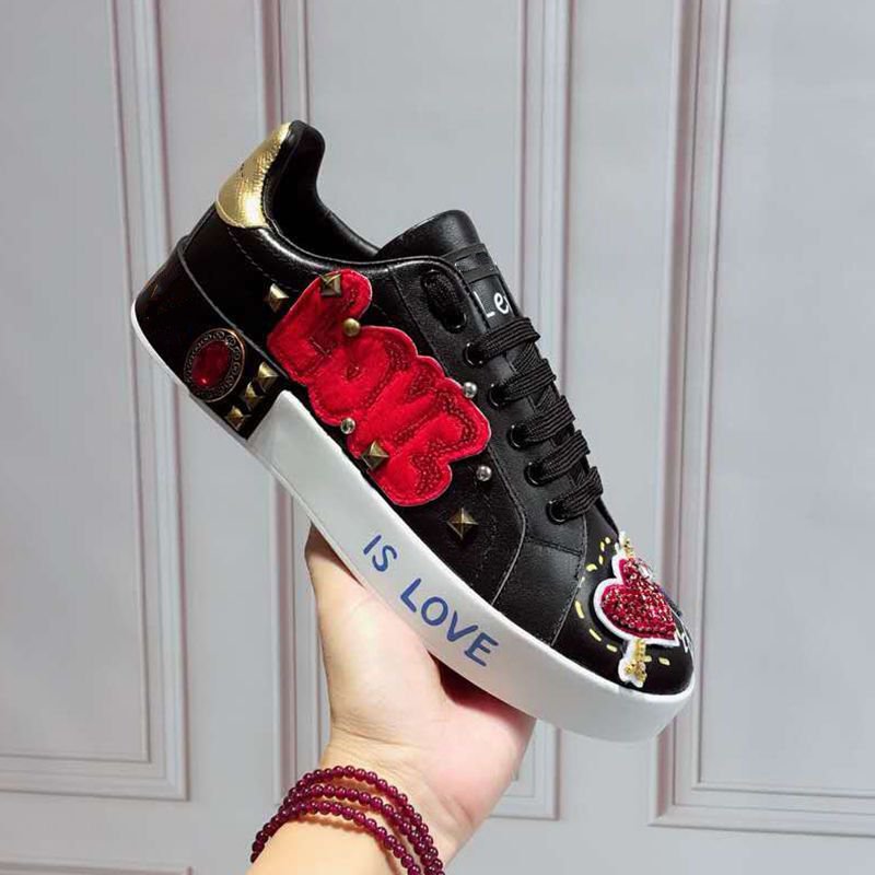 

top Man Shoes Fashion Women Shoes Men's Leather Lace Up Platform Oversized Sole Sneakers White Black Casual hc190702