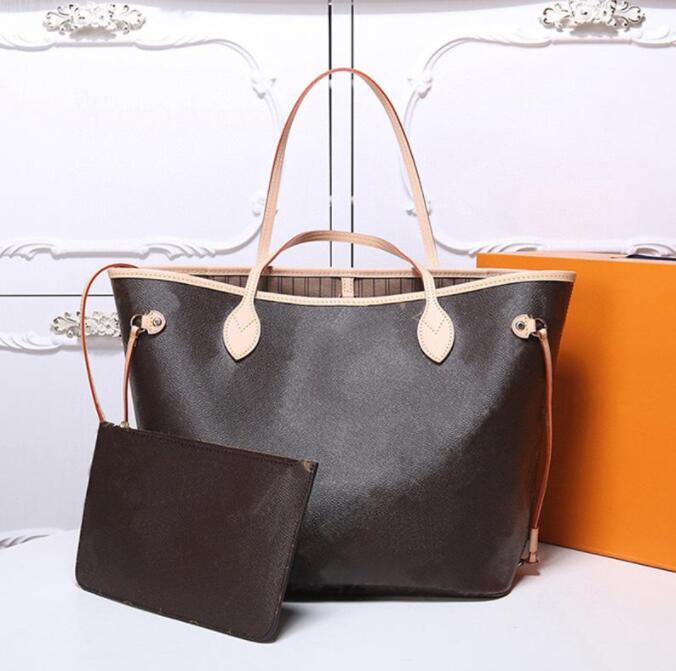 

2 Pieces Set Designers shoulder Bags women handbags PU Leather ladies Messenger composite bag lady clutch bag Trendy tote And female purse wallet MM size qq-105