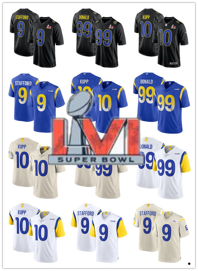

custom Men women youth Los Angeles''Rams''jersey 3 Odell Beckham Jr. 40 Von Miller 99 Aaron Donald 9 Matthew Stafford 10 Cooper Kupp Football Jerseys, Color