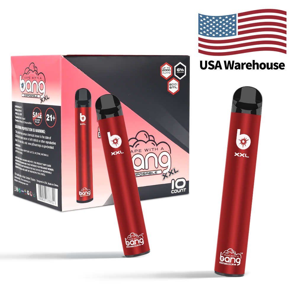 

Bang XXL Disposable Electronic Cigarettes Vapes Pen Device 800mAh Batterys 6ml Pods pre-filled Vapors 2000 Puffs XXtra Kit VS Posh Plus USA Warehouse TOP SALE NOW!!
