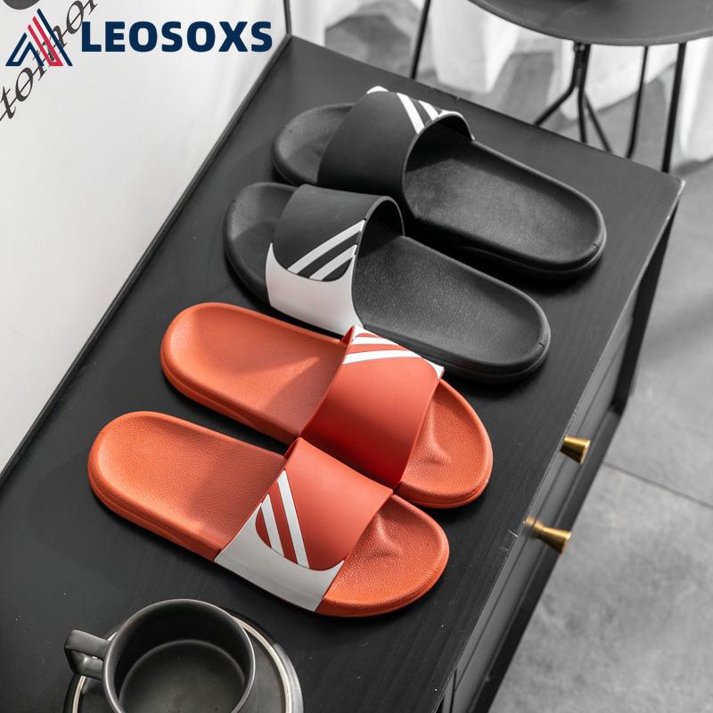 

Slippers LEOSOXS Couples Breathable Men Women Casual Flip Flops For Home Use Non-Slip Bathroom Indoor Size 36-45 L454, Black