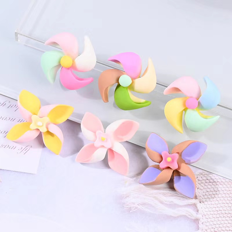 

20Pcs Mini Cute Windmill Flatback Resin Components Cabochon Scrapbooking For Phone Decor DIY Embellishments Hair Accessories Korean Pop