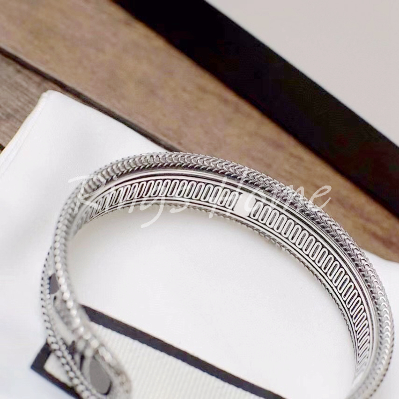 

GG statement silver gold snap bracelet jewelry Brand by fashion Designer Gifts for Man Women Girls with original box D055, Golden;silver