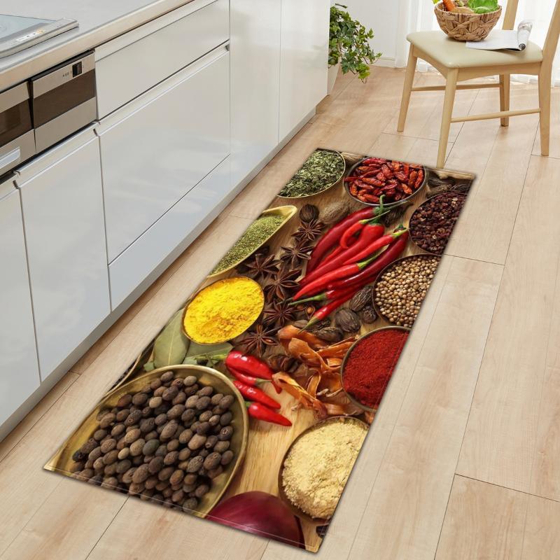 

Carpets Home Hallway Balcony Floor Mat Kitchen Flavouring Printed Entrance Doormat Non-slip Bath Door Bedroom Bedside Decor
