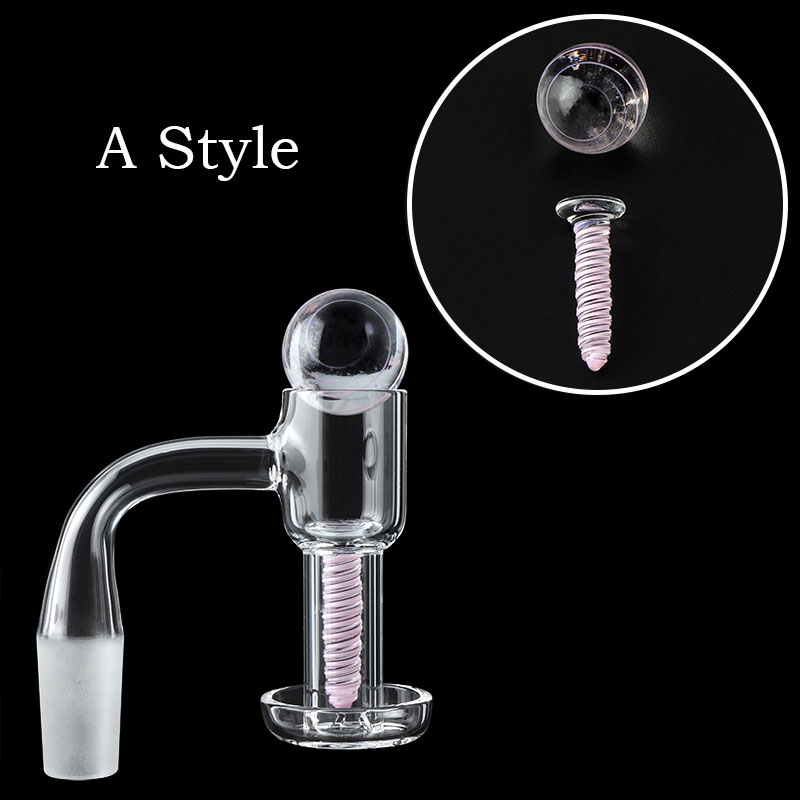 

A/B styles Suit 20mmOD Flat Top Terp Slurper Smoking Quartz Banger With Glass Marble Screw And Mushroom Set 45&90 Nails For Water Bongs Dab Rigs