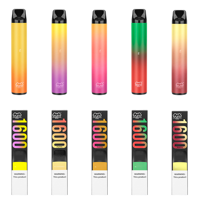 

PUFF XXL Disposable Vape Pen Kits 1600 Puffs Bar cigarettes 1000mAh Battery 6.5ML Vapor Pod Device eCigs Electronic E Cigarette