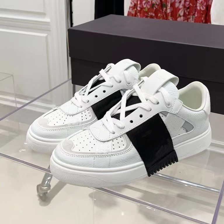 

Men women same style lace-up sneakers round toe casual shoes all-match sports couple shoes n2FJ#, Black