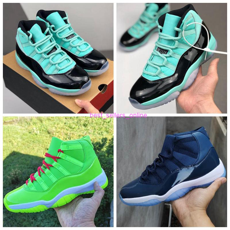 

Jam 2021 GS New 11 Gamma Space Blue Jumpman Men Women Basketball Shoes Good Quality 11s green Athletic Sneakers Mens Trainer Size 36-47, As photo 1