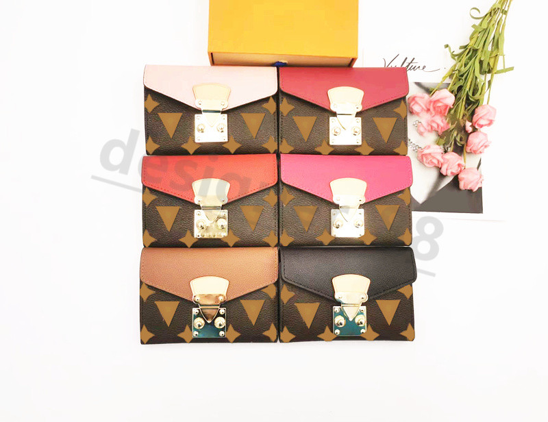 

TOP quality Luxurys Designers Wallets Genuine Leather Purse Holder Fashion designer MINI Women's Coin Card Holders MON0GRAM Lambskin Key Pocket Interior Slot, Mon0gram pink