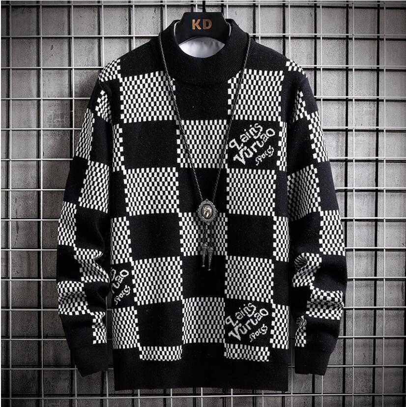 

2022 men's spring and autumn Sweaters Korean Chao brand round neck knitted sweater mens youth thickened sweater, W10