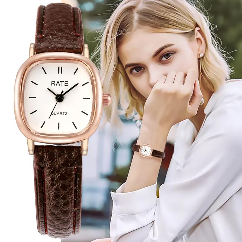 

Wristwatches Fashion Women Watch Set Women's Qiartz Wristwatch Minimalist Dial Leather Adjustable Bracelet Festival Gift For Girlfriend, Set 3