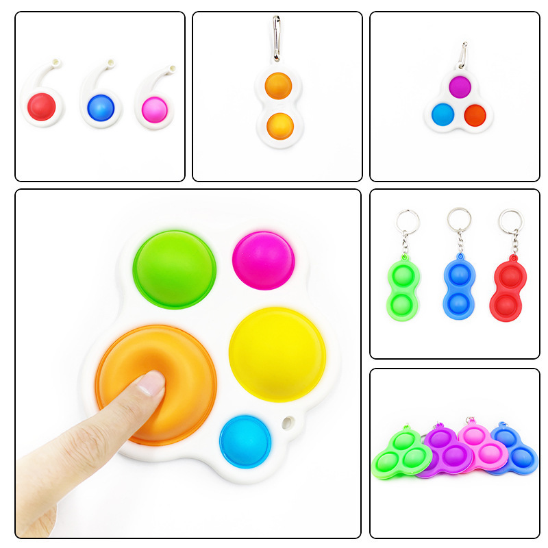 

Deratization pioneer silicone finger pressing bubble music Keychain decompression vent toy