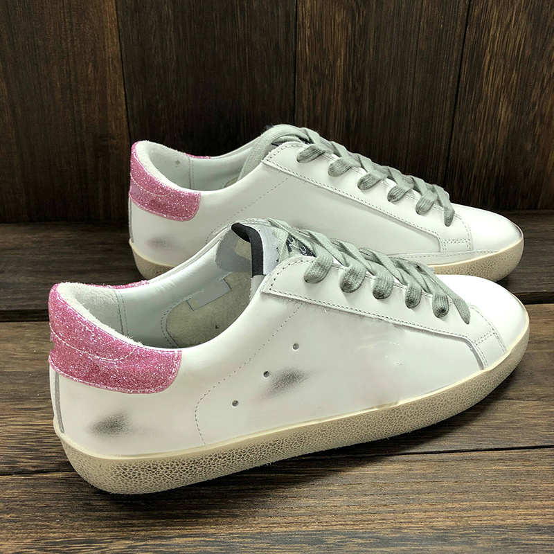 

Golden Super Star Sneakers Women fashion Shoes Sequin Italy Classic White Do-old Dirty Designer Man Casual Shoe Silver tail, Star1